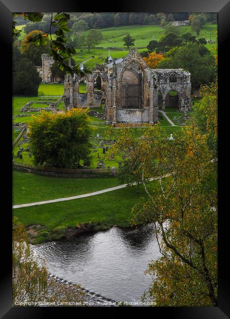 Bolton Priory ruins - Yorkshire Framed Print by Janet Carmichael