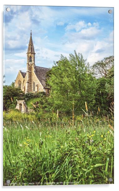 The Church At Clifton Hampden Oxfordshire Acrylic by Ian Lewis