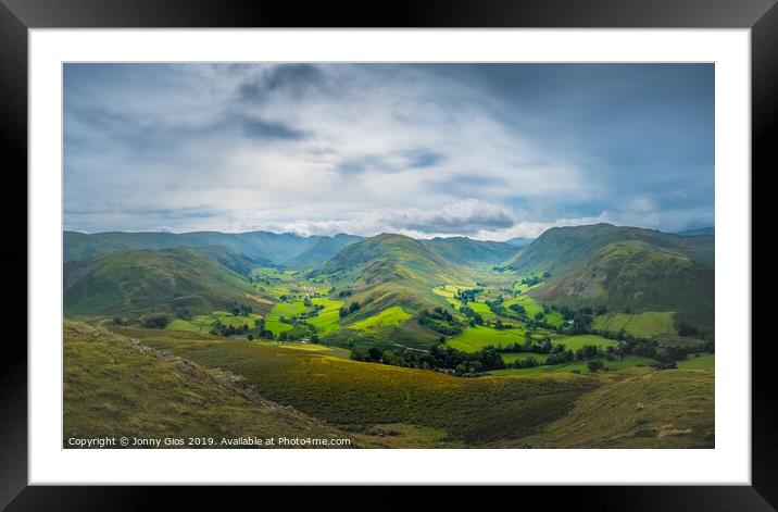 Green Mountains  Framed Mounted Print by Jonny Gios