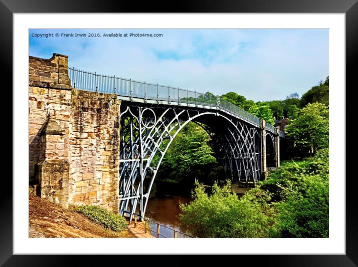 The Iron Bridge Framed Mounted Print by Frank Irwin
