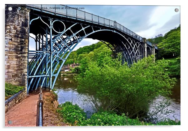 The Iron bridge Acrylic by Frank Irwin