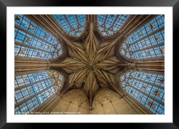 The Chapter House at Southwell Minster. Framed Mounted Print by Bill Allsopp