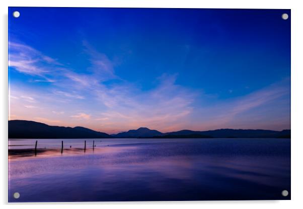 Loch Lomond sunset Acrylic by Jeanette Teare
