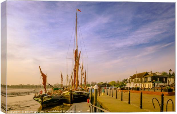 Hythe Quay at Maldon. Canvas Print by Bill Allsopp