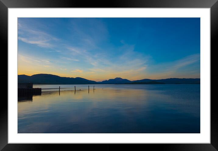 Loch Lomond sunset Framed Mounted Print by Jeanette Teare