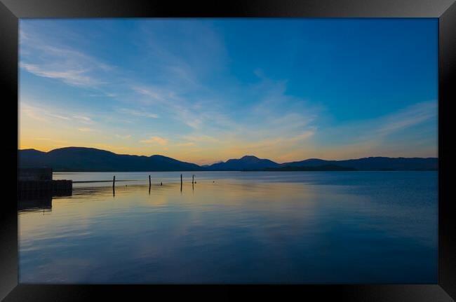 Loch Lomond sunset Framed Print by Jeanette Teare
