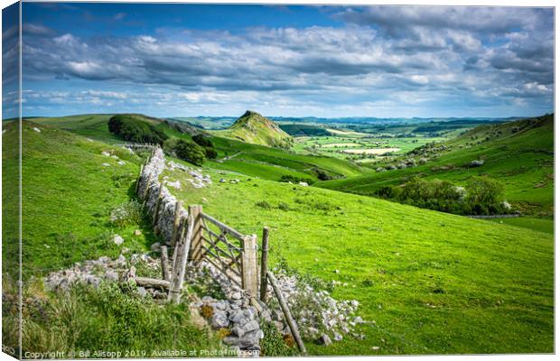 View to Chrome Hill. Canvas Print by Bill Allsopp