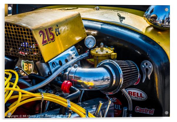 Rat rod engine. Acrylic by Bill Allsopp