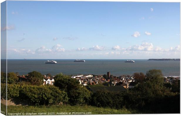 Lock down Cruise ships Canvas Print by Stephen Hamer