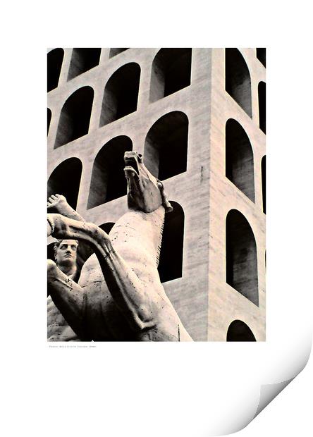 Palazzo della Civilta Italiana, Rome Print by Michael Angus