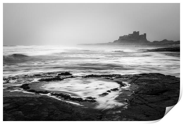 Bamburgh Castle on the Northumberland coast.  Print by chris smith