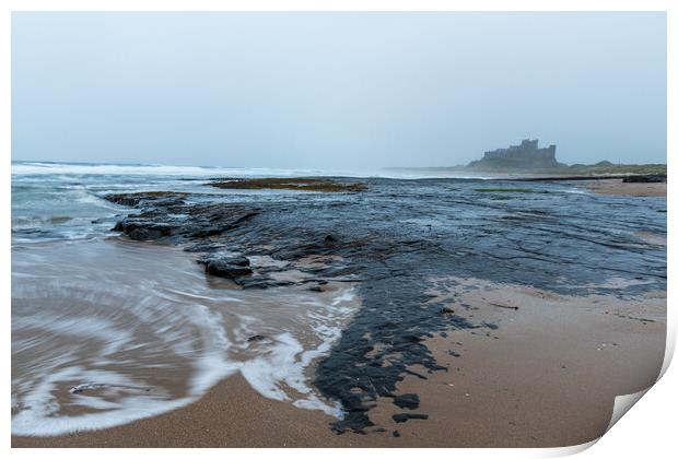 Bamburgh Castle on the Northumberland coast.  Print by chris smith