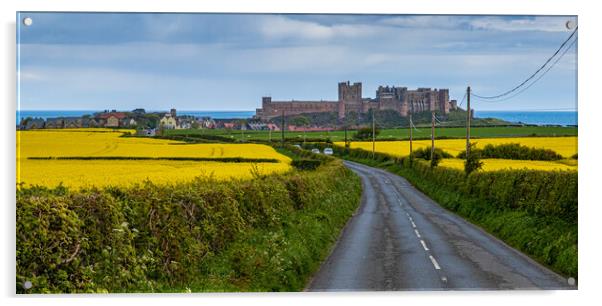 Bamburgh castle Acrylic by chris smith