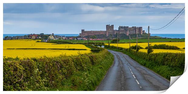 Bamburgh castle Print by chris smith