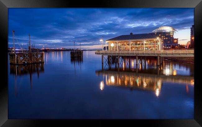 Cardiff Bay Reflections Framed Print by Richard Downs