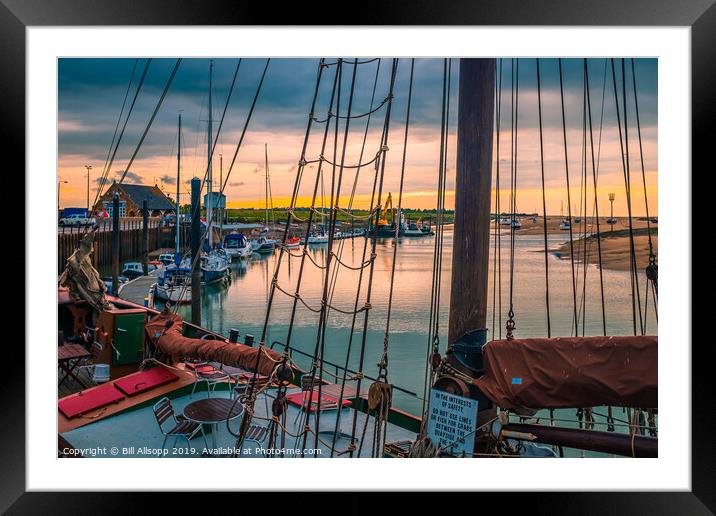 Sunset at Wells next the Sea. Framed Mounted Print by Bill Allsopp