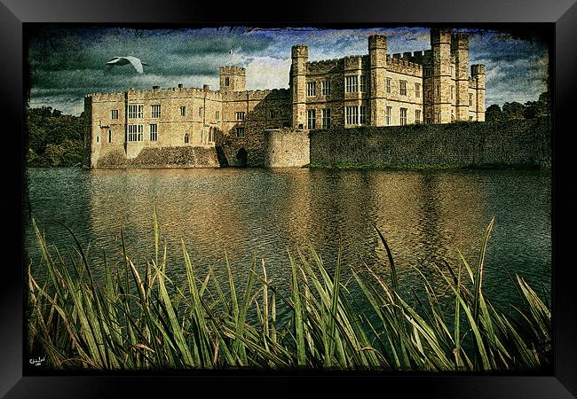 Leeds Castle Across The Moat Framed Print by Chris Lord