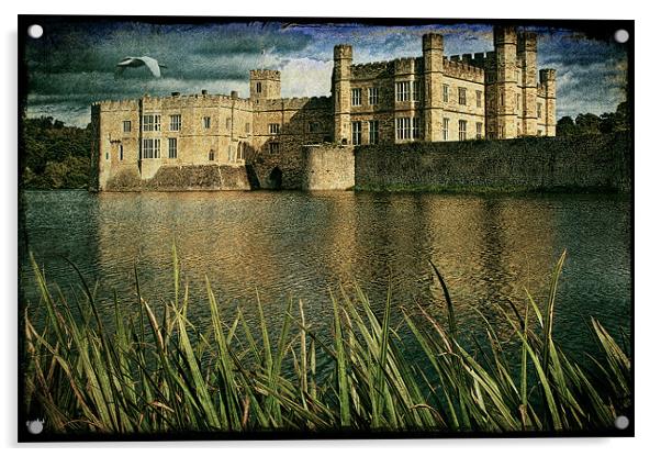 Leeds Castle Across The Moat Acrylic by Chris Lord
