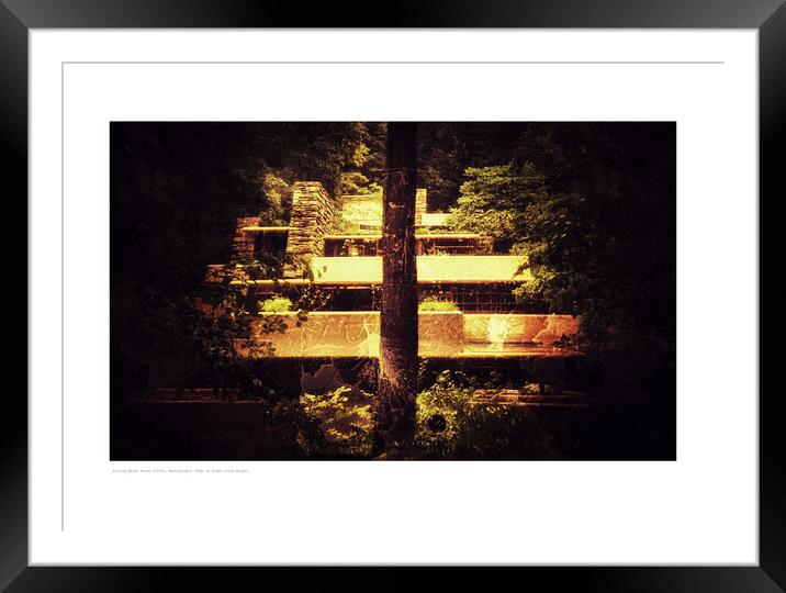 F.L.Wright’s Falling Water,  Pennsylvania (USA) Framed Mounted Print by Michael Angus