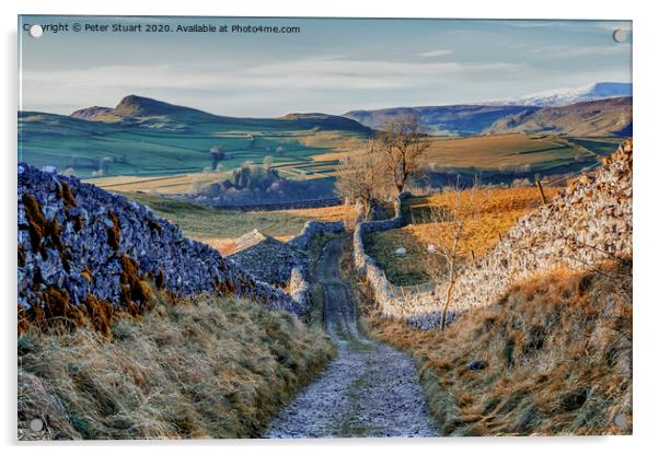 Goat Scar Lane, Stainforth, Ribblesdale, North Yorkshire  Acrylic by Peter Stuart