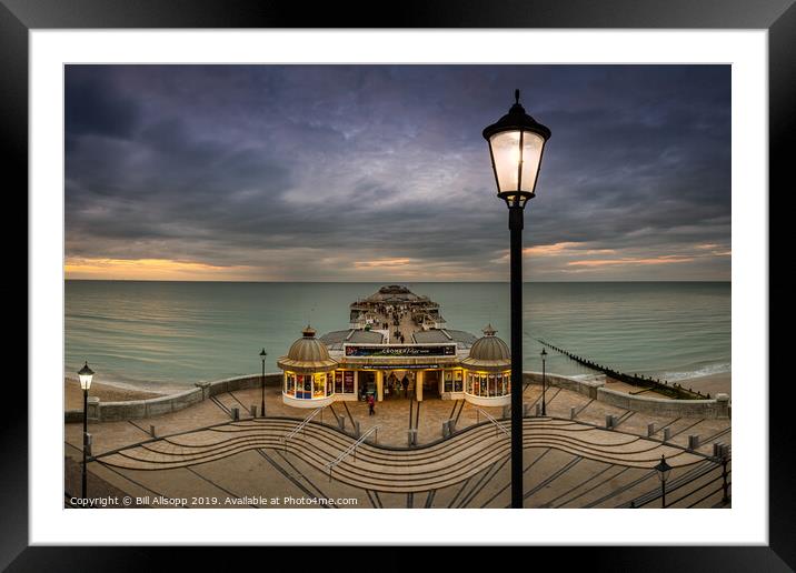 Cromer pier at twilight. Framed Mounted Print by Bill Allsopp
