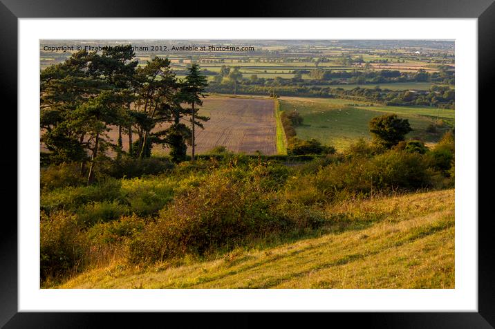 Ivinghoe Beacon looking towards Leighton Buzzard Framed Mounted Print by Elizabeth Debenham