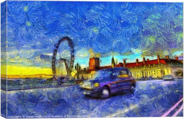 Westminster Bridge Van Gogh Canvas Print by David Pyatt