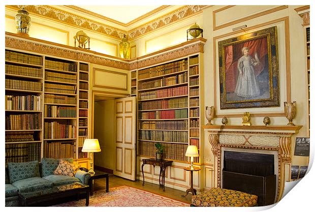The Library Leeds Castle Print by Chris Thaxter