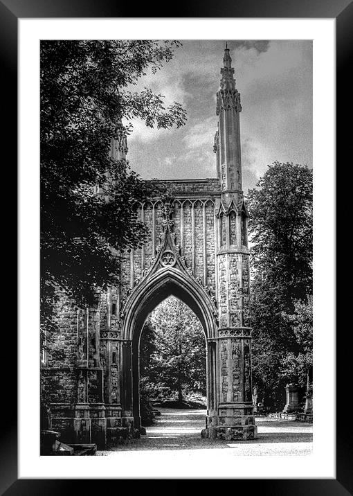 Chapel - All Saints Cemetery Framed Mounted Print by Victoria Limerick
