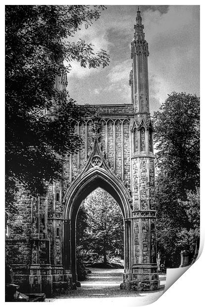 Chapel - All Saints Cemetery Print by Victoria Limerick