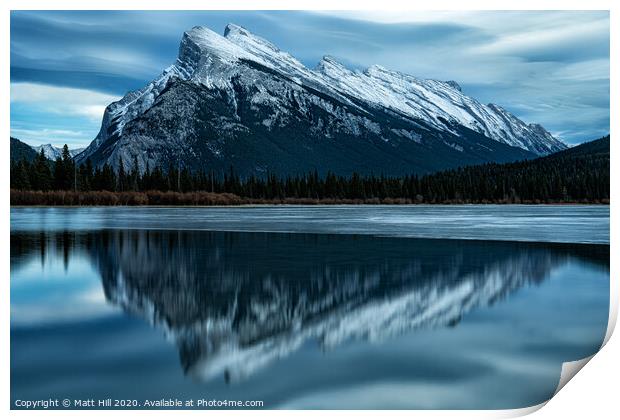 Reflections of Rundle Print by Matt Hill