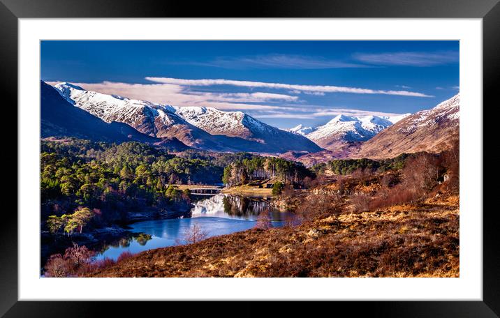 Glen Affric with winter snows Framed Mounted Print by John Frid