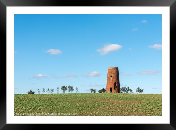 Derelict Windmill and Trees  Framed Mounted Print by Allan Bell