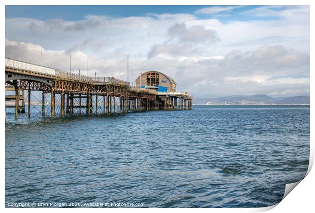 Mumbles pier with the new lifeboat house Print by Bryn Morgan