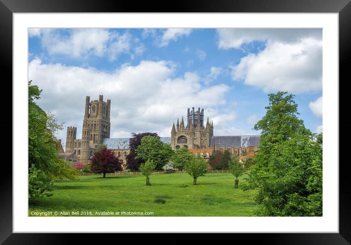 Ely Cathedral Framed Mounted Print by Allan Bell