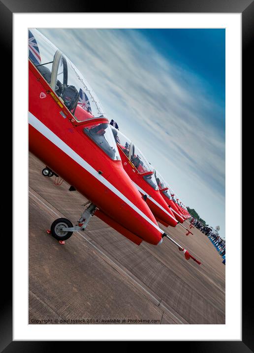 Red Arros line-up Framed Mounted Print by Paul Tyzack