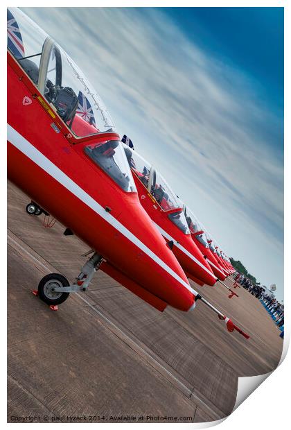 Red Arros line-up Print by Paul Tyzack