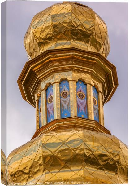 Angels Bell Tower Lavra Cathedral Kiev Ukraine Canvas Print by William Perry