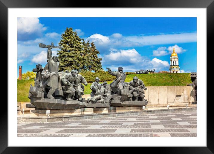 Soviet Soldiers World War 2 Monument Kiev Ukraine Framed Mounted Print by William Perry