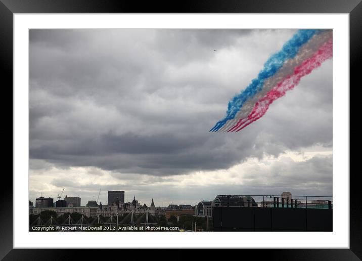 Red Arrows over Central London Framed Mounted Print by Robert MacDowall