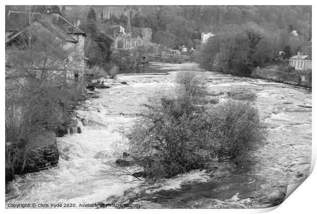 River Dee Llangollen Print by chris hyde