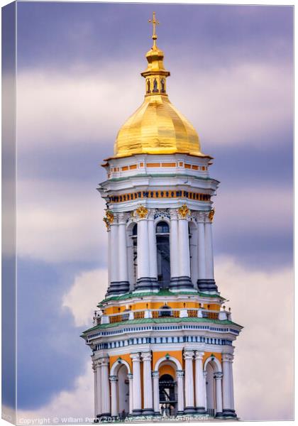Great Bell Tower Lavra Cathedral Kiev Ukraine Canvas Print by William Perry