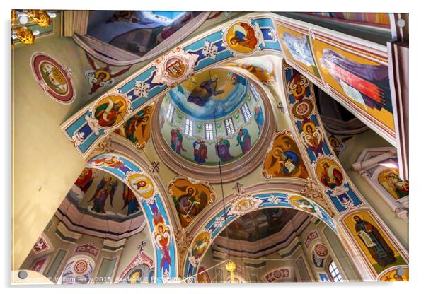 Saint George Cathedrall Kiev Ukraine Acrylic by William Perry