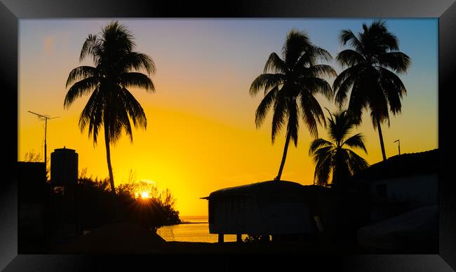 Sunrise At The Bay Of Pigs Framed Print by Chris Lord