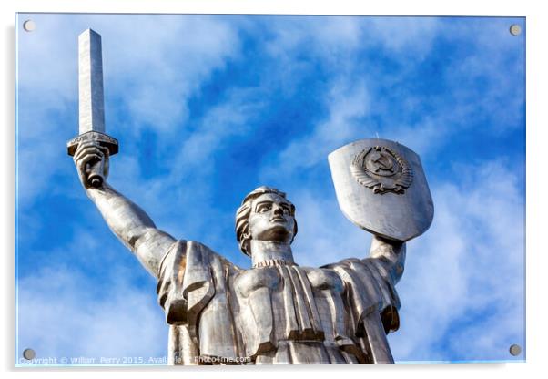 World War 2 Victory Motherland Soviet Monument Kiev Ukraine Acrylic by William Perry