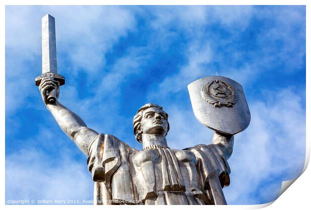 World War 2 Victory Motherland Soviet Monument Kiev Ukraine Print by William Perry