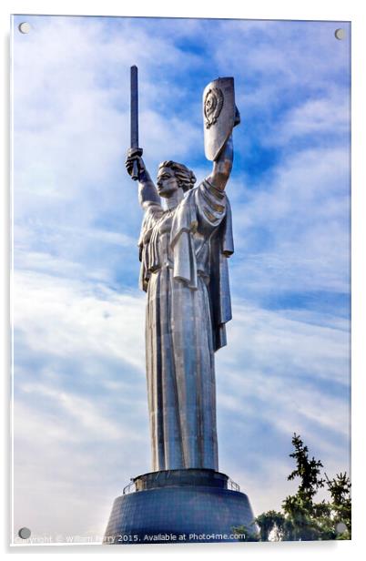 World War 2 Victory Motherland Soviet Monument Kiev Ukraine Acrylic by William Perry