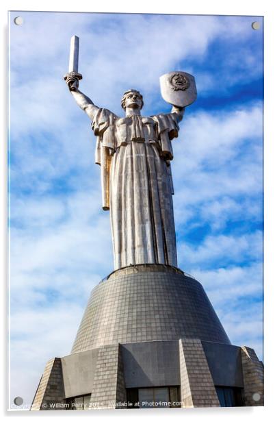 World War 2 Victory Motherland Soviet Monument Kiev Ukraine Acrylic by William Perry