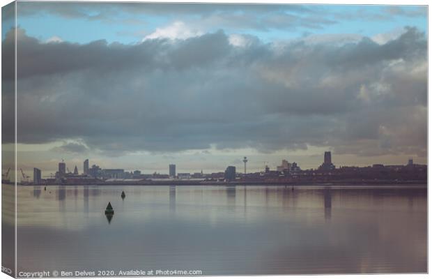 Liverpool's Iconic Skyline Canvas Print by Ben Delves