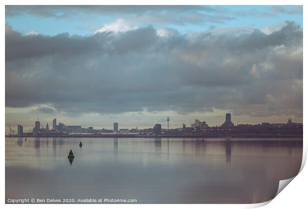 Liverpool's Iconic Skyline Print by Ben Delves